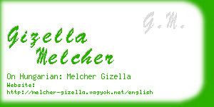 gizella melcher business card